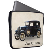 Black Vintage Car Laptopschutzhülle (Vorne Rechts)