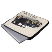 Black Vintage Car Laptopschutzhülle (Vorne Knopf)