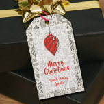 Black Vintage Christmas Tree Ornament Holiday Geschenkanhänger<br><div class="desc">Frohe Weihnachtsgeschenk- oder Gunst-Tags bieten Weihnachtsbaumschmuck in schwarz auf Elfenbein und Ihren Gruß und Namen in schicken Schriften. PASSENDE Artikel in unserem Geschäft.</div>