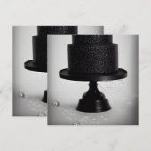 Black Vintage Wedding Cake & Stand (Vorne/Hinten)