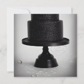 Black Vintage Wedding Cake & Stand (Vorderseite)