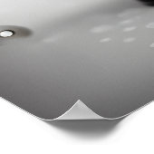 Black Vintage Wedding Cake & Stand Poster (Ecke)