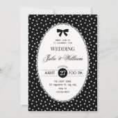 Black vintage wedding einladung (Vorderseite)