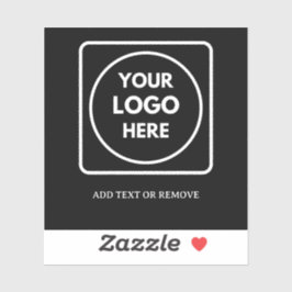 Black Vinyl Logo Business Promo QR Code label