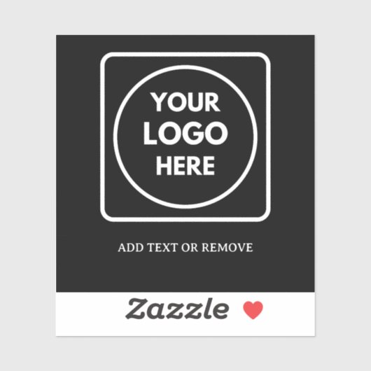 Black Vinyl Logo Business Promo QR Code label (Blatt)
