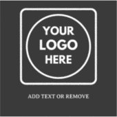 Black Vinyl Logo Business Promo QR Code label (Vorderseite)