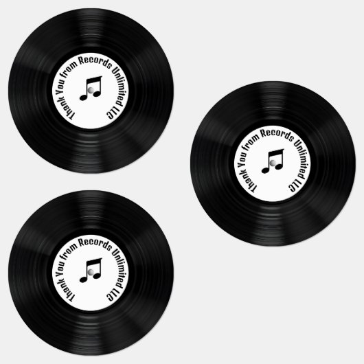 Black Vinyl LP Platten Vielen Dank Etiketten (Gruppe)