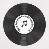 Black Vinyl LP Platten Vielen Dank Etiketten (Design 1)