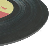 Black Vinyl Music Glass Cutting Board Schneidebrett (Ecke)