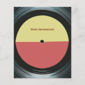 Black Vinyl Music Record Label Event-Flyer Flyer (Hinten)
