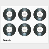 Black Vinyl Music Record Label mit Foto Stickern Runder Aufkleber (Blatt)