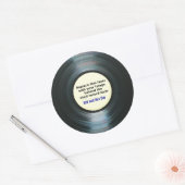 Black Vinyl Music Record Label mit Ihrem Foto Runder Aufkleber (Umschlag)