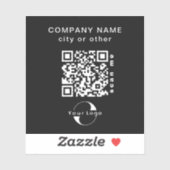 Black Vinyl Quadyl Business QR Code Wasser Flasche Aufkleber (Blatt)