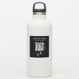 Black Vinyl Quadyl Business QR Code Wasser Flasche Aufkleber