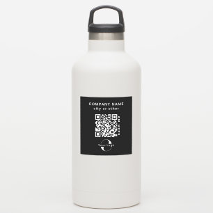 Black Vinyl Quadyl Business QR Code Wasser Flasche Aufkleber