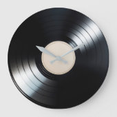 Black Vinyl Record LP Große Wanduhr (Vorderseite)