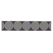 Black Violet Lila Imitat Gold Mandala Muster Mittelgroßer Tischläufer (Horizontal)