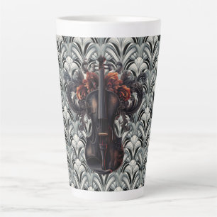 Black Violin in Art Deco GMajor Keramik-Latte-Mug Milchtasse