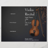 Black Violine Viola Folded Erwägungsgrund Konzert  (Vorderseite)