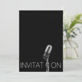 Black Vip Festival Dusche Personalisierte Einladun Einladung (Stehend Vorderseite)
