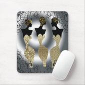Black Vogue in Gold Mousepad (Mit Mouse)