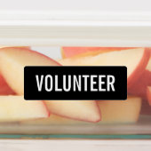Black Volunteer Abzeichen Labels Etiketten (Befestigt)