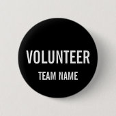 Black Volunteer Abzeichen mit benutzerdefinierten  Button (Vorderseite)
