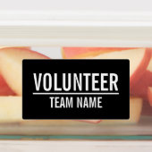 Black Volunteer Abzeichen mit benutzerdefinierten Etiketten (Befestigt)