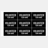 Black Volunteer Abzeichen mit benutzerdefinierten Etiketten (Blatt)