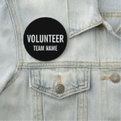 Black Volunteer Abzeichen mit benutzerdefinierten Namensschild (Beispiel)