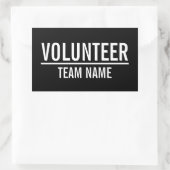 Black Volunteer Abzeichen mit benutzerdefinierten Rechteckiger Aufkleber (Tasche)