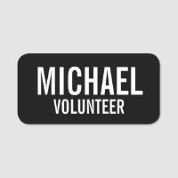 Black Volunteer Abzeichen mit Individuelle Name
