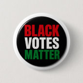 Black Votes Matter Knopf Button (Vorderseite)