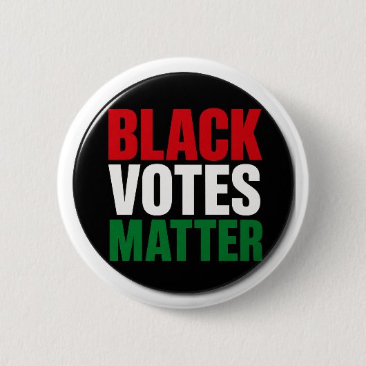 Black Votes Matter Knopf Button (Vorderseite)