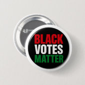 Black Votes Matter Knopf Button (Vorne & Hinten)