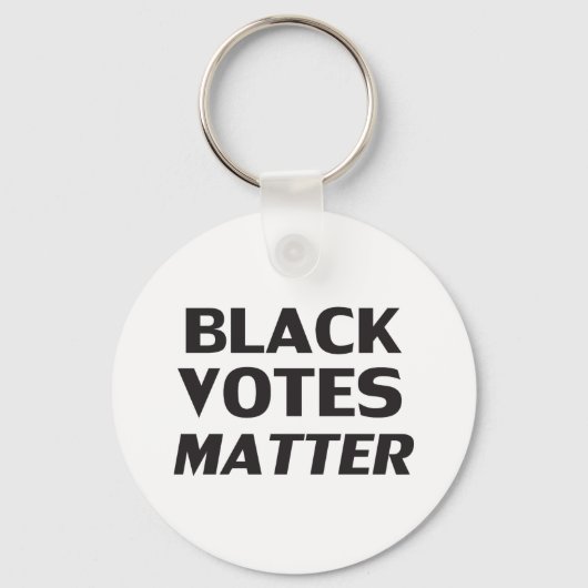 "Black Votes Matter" Schwarz-weiß Schlüsselanhänger (Vorderseite)