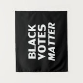 "Black Votes Matter" Schwarz-weiß Wandteppich (Vorderseite)