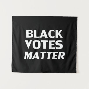 "Black Votes Matter" Schwarz-weiß Wandteppich