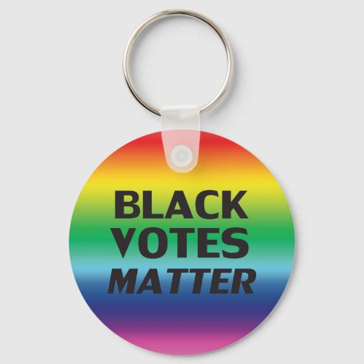 "Black Votes Matter" Stolz lgbtq lgbt Regenbogen Schlüsselanhänger (Vorderseite)