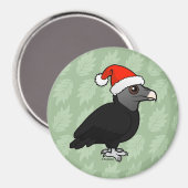 Black Vulture Santa Magnet (Vorderseite/Rückseite)