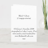 Black Vulture Valentine Feiertagskarte (Rückseite)