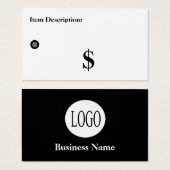Black & W Price Tags Individuell anpassbare Tag fü (Vorne & Hinten)