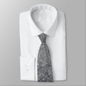 Black Wall Neck Tie mit grafischem Design Krawatte (Gebunden)
