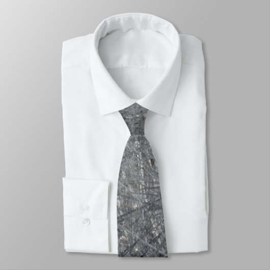 Black Wall Neck Tie mit grafischem Design Krawatte (Gebunden)