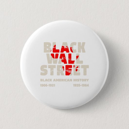 Black Wall Street Tulsa African Juneteenth Black W Button (Vorderseite)