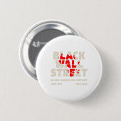 Black Wall Street Tulsa African Juneteenth Black W Button (Vorne & Hinten)