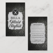 Black Wallpaper Hair Stylist Terminkarten Terminkarte (Vorne/Hinten)