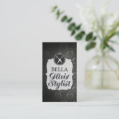 Black Wallpaper Hair Stylist Terminkarten Terminkarte (Stehend Vorderseite)