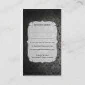 Black Wallpaper Hair Stylist Terminkarten Terminkarte (Rückseite)