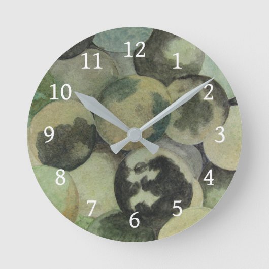 Black Walnuts Runde Wanduhr (Vorderseite)